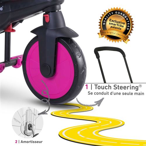 Tricycle évolutif pliable en smarTrike STR3 rose Tricycles