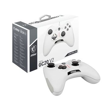 Manette Gaming filaire MSI Force GC20 V2 Blanc