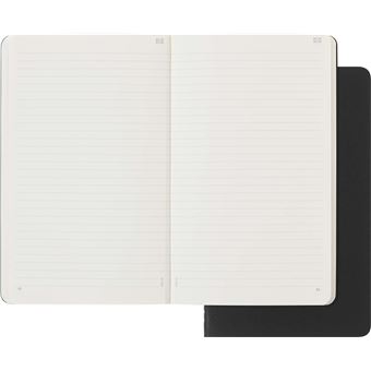 Set de 2 cahiers grand format Smart Moleskine Lignés Noir