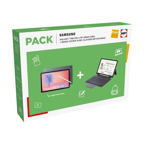 Pack Galaxy Tab S10 Lite 10 9 + Book cover keyboard BT avec clavier detachable