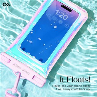 Etui étanche waterproof pour téléphone mobile Case Mate Violet et rose