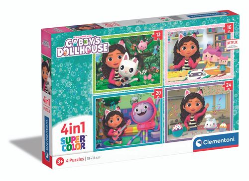 Clementoni Gabby's Dollhouse 4 in 1 puzzel