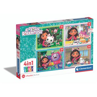 Clementoni Gabby's Dollhouse 4 in 1 puzzel - 1