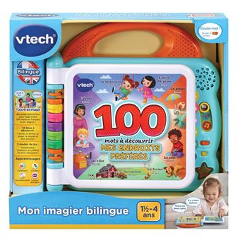 Jeu éducatif VTECH Mon imagier bilingue - 100 véhicules