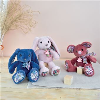 Animal en peluche Histoire d'Ours Copain Câlin Lapin 25 cm Rose