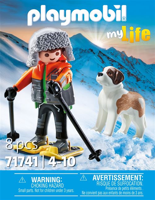 Garçon En Raquettes Avec Saint Bernard Playmobil La Boite - vue 4