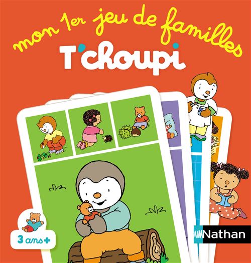 Jeu de Cartes Nathan 31432 – Mon Premier Jeu de Familles T'Choupi dès 3 Ans - vue 1