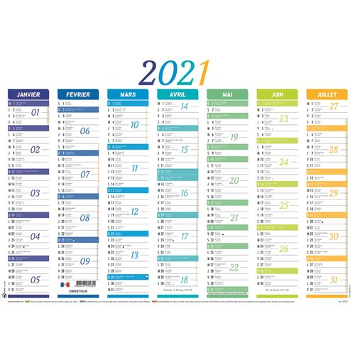 Planning 7 mois par face Oberthur Nuance 21 x 27 cm Modèle aléatoire