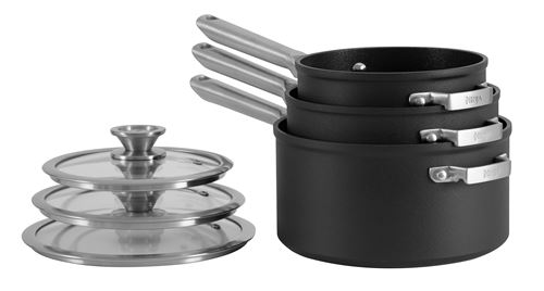 Ninja Noir Batterie De Cuisine Empilable Shark Foodi Zerostick 3 Pièces