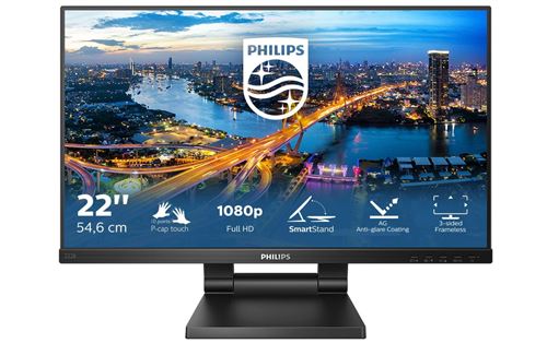 Philips B Line 222B1TC/00 computer monitor 54.6 cm (21.5") 1920 x 1080 pixels Full HD LED Touchscreen Black