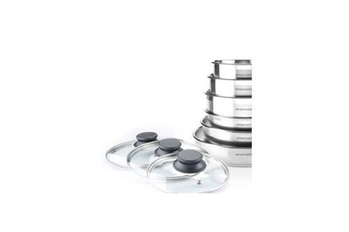 Arthur Martin Batterie De Cuisine Inox 10 Pcs 5540 - Image 4