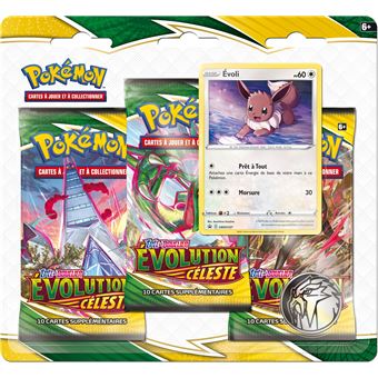 Carte à collectionner Asmodée 3 Packs Pokémon Blister Incrémental
