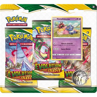 Carte à collectionner Asmodée 3 Packs Pokémon Blister Incrémental