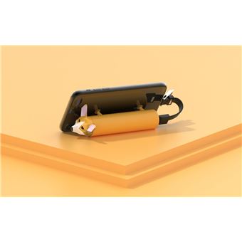 Batterie externe pour smartphone MOB Power Pets Corgi 4800 mAh Blanc et Jaune