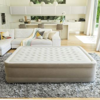 Lit gonflable électrique Intex Ultra Plush 2 Places Beige