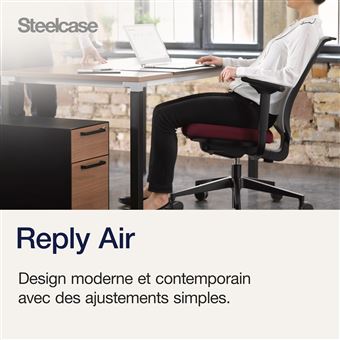 Chaise de bureau Steelcase Reply Air Noir