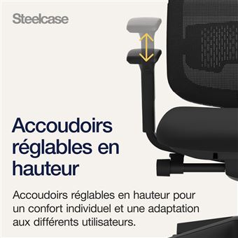 Chaise de bureau Steelcase Reply Air Noir