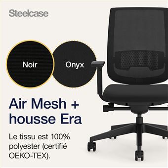 Chaise de bureau Steelcase Reply Air Noir