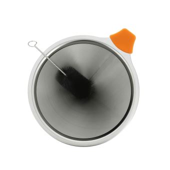 2 Filtres à Café Réutilisables En Inox - Format Cône 110x84x65 Mm, Compatible Machines à Café, Remplace Filtres Papier