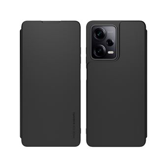 Coque avec rabat finition gomme et porte-carte Made For Xiaomi pour Redmi Note 12 Pro 5G Noir