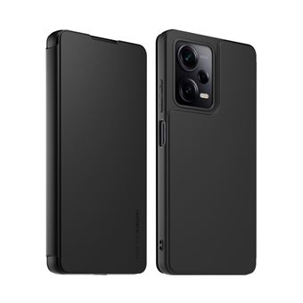 Coque avec rabat finition gomme et porte-carte Made For Xiaomi pour Redmi Note 12 Pro 5G Noir