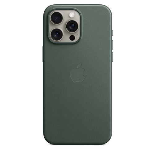 Apple Coque en tissage fin avec MagSafe pour iPhone 15 Pro Max Chêne vert