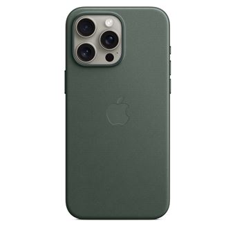 Coque en tissage fin avec MagSafe pour iPhone 15 Pro Max Chêne vert