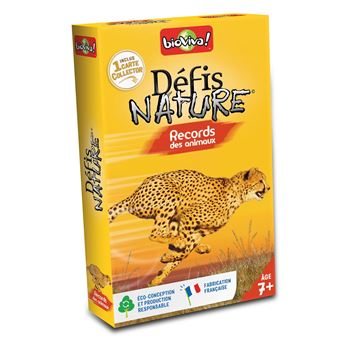 Jeu de cartes Bioviva Défis Nature Records des animaux