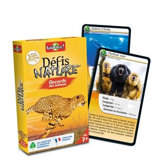 Jeu de cartes Bioviva Défis Nature Records des animaux