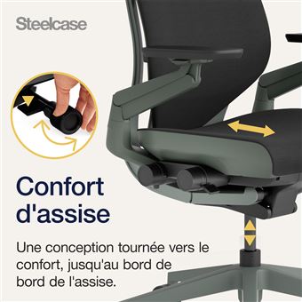 Chaise de Bureau et de Jeu Steelcase Gesture Noir