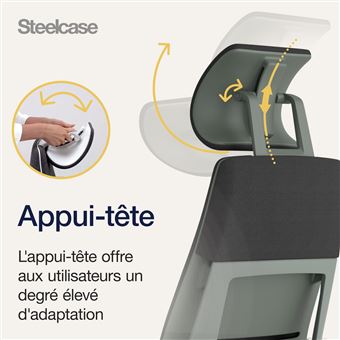 Chaise de Bureau et de Jeu Steelcase Gesture Noir