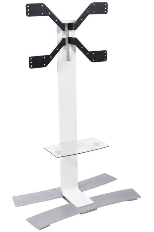 Pied TV Erard WILL 1400XL Blanc avec tablette
