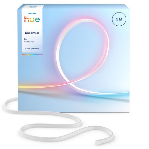Ruban LED Flexible Philips Hue Essential 5m – Multicolore, Compatible Bluetooth, IP20
