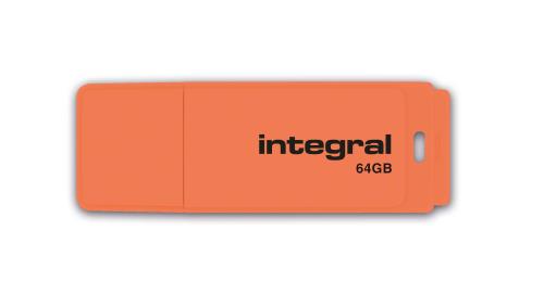 Clé USB 2.0 Integral Neon 64 Go Orange