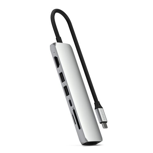 Hub Satechi 7-in-1 USB-C Slim Multiport Argent