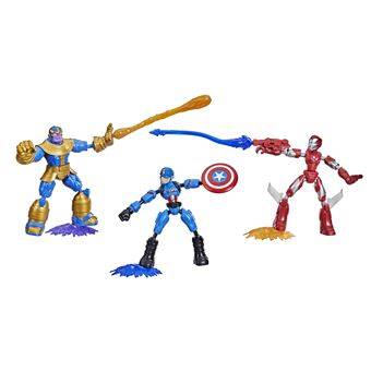 Pack de 3 Figurines Avengers Marvel Bend and flex
