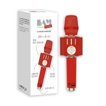 Micro Karaoké Bam Karaoké To Go Bluetooth avec enceinte intégrée Rouge - 1