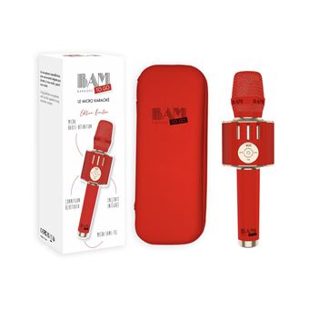 Micro Karaoké Bam Karaoké To Go Bluetooth avec enceinte intégrée Rouge