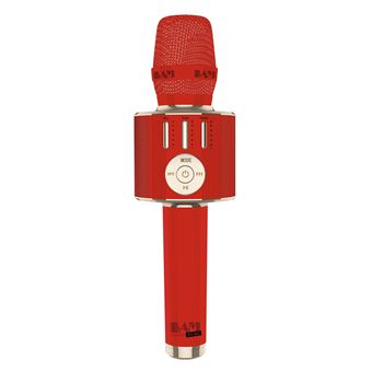 Micro Karaoké Bam Karaoké To Go Bluetooth avec enceinte intégrée Rouge