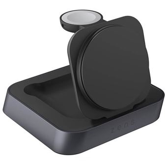 ZENS Nightstand Charger Pro 2 - Support de chargement sans fil + adaptateur secteur - 20 Watt - Apple Fast Charge (recharge sans fil (15 W), chargement sans fil (5W)) - noir - 1