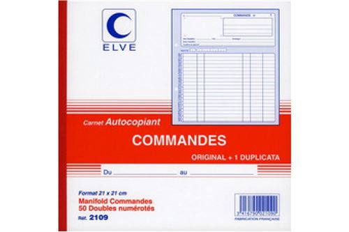 ELVE Manifold Commandes , 210 x 297 mm, tripli