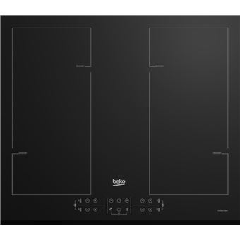 Beko HII64206F2MT - Table de cuisson à induction - 4 plaques de cuisson - Niche - largeur : 56 cm - profondeur : 59 cm - avec avant biseauté - noir - 1