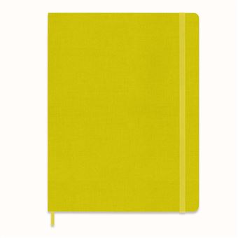 Carnet très grand format Moleskine rigide ligné Soie Jaune paille