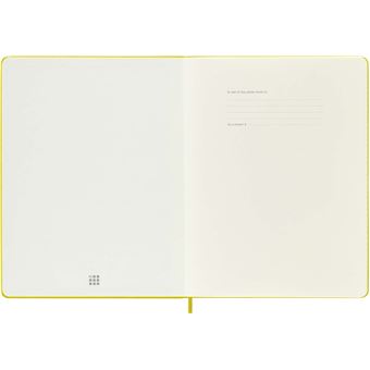 Carnet très grand format Moleskine rigide ligné Soie Jaune paille