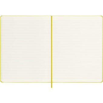Carnet très grand format Moleskine rigide ligné Soie Jaune paille