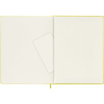 Carnet très grand format Moleskine rigide ligné Soie Jaune paille