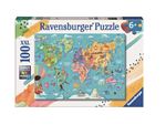 Puzzle Ravensburger XXL La carte du monde 100 pièces