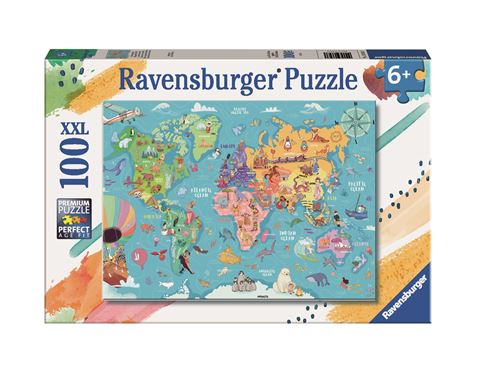 Ravensburger - Puzzle 100 pièces XXL, Glissade / Le roi Lion