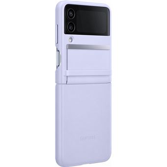 Coque en cuir pour Samsung Galaxy Z Flip 4 Lavande