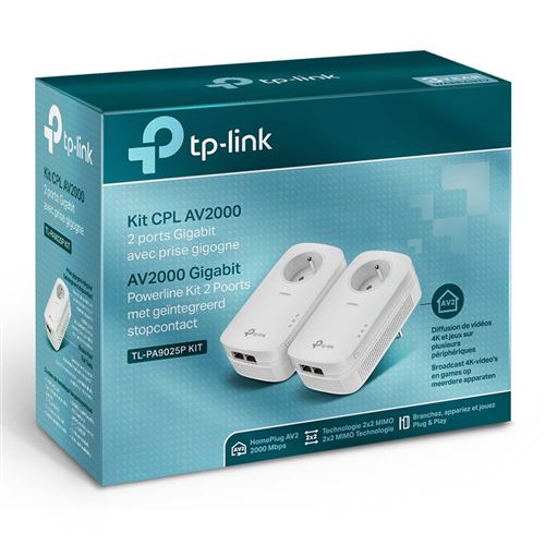 PACK 2 ADAPTATEURS D-Link Prise CPL AV2 1000Mbps Port Ethernet et prise  intégrée EUR 33,00 - PicClick FR